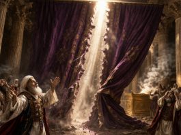 bewijs voor God: het gordijn in de tempel scheurde van boven naar beneden